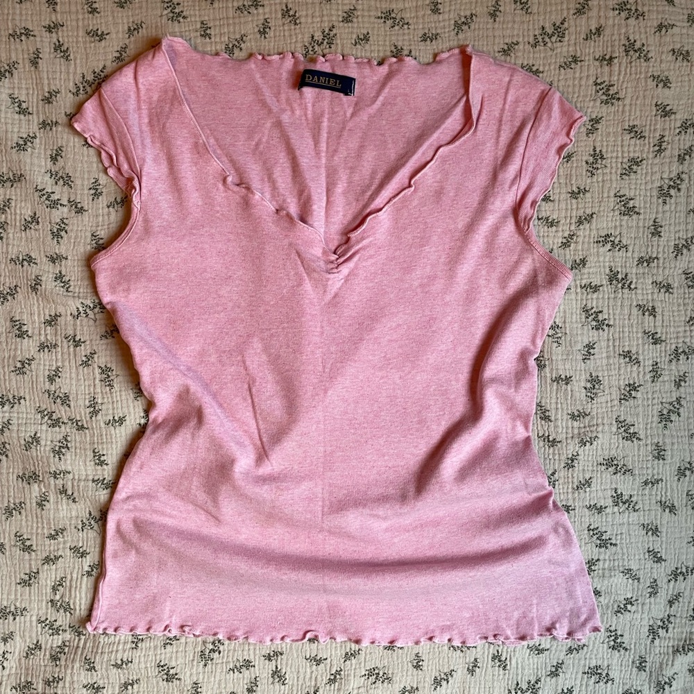 Vintage Y2K Sweetheart Neck Tee